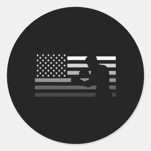 Amerikaans bokstenue  ronde sticker (Voorkant)