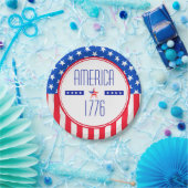 Amerikaans Bord 1776 patriottisch papier (Feest)