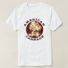 Amerikaans bordje met gevierde trump t-shirt