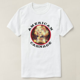 Amerikaans bordje met gevierde trump t-shirt
