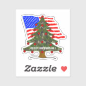 Amerikaans bos camouflage Kerstmis Sticker (Vel)