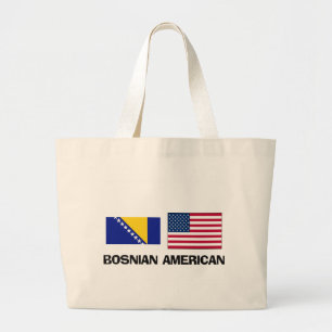 Amerikaans-Bosnisch Grote Tote Bag