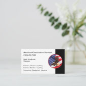 Amerikaans bouwthema visitekaartje (Staand voorkant)