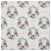 Amerikaans Brahman met tekst Stof (Swatch)