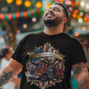 Amerikaans brandweerembleem t-shirt