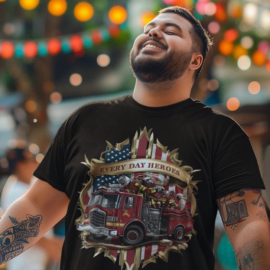 Amerikaans brandweerembleem t-shirt