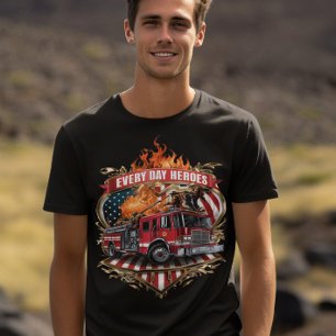 Amerikaans brandweerembleem t-shirt