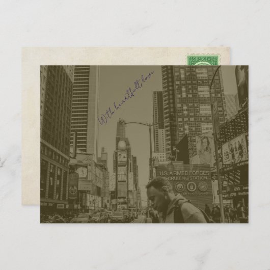 Amerikaans briefkaart in  stijl (Voorkant / Achterkant)