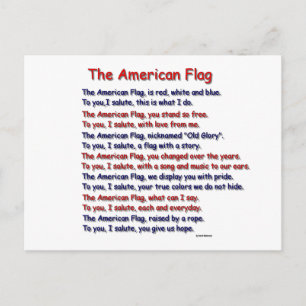 Amerikaans Briefkaart met vlaggedicht
