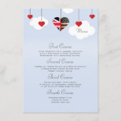 Amerikaans Brits 4 gangen bruiloft Menu (Voorkant)