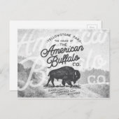  Amerikaans Buffalo Montana Travel Briefkaart (Voorkant / Achterkant)