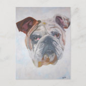Amerikaans Bulldog Artistic Pet Portret Briefkaart (Voorkant)