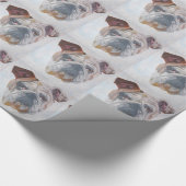 Amerikaans Bulldog Artistic Pet Portret Cadeaupapier (Hoek)