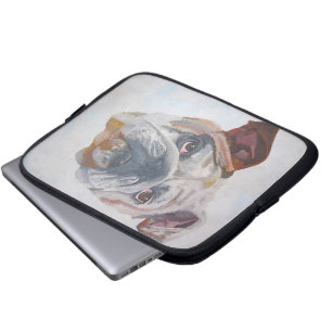 Amerikaans Bulldog Artistic Pet Portret Laptop Sleeve