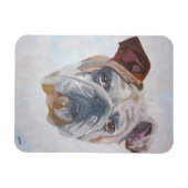 Amerikaans Bulldog Artistic Pet Portret Magneet (Horizontaal)