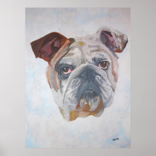 Amerikaans Bulldog Artistic Pet Portret Poster
