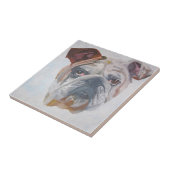 Amerikaans Bulldog Artistic Pet Portret Tegeltje (Zijkant)