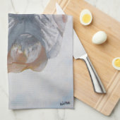 Amerikaans Bulldog Artistic Pet Portret Theedoek (Quarter Fold)