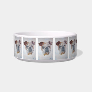 Amerikaans Bulldog Artistic Pet Portret Voerbakje