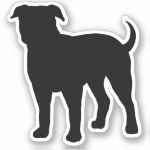 Amerikaans Bulldog Silhouet Cool Hondenras Vinyl Sticker