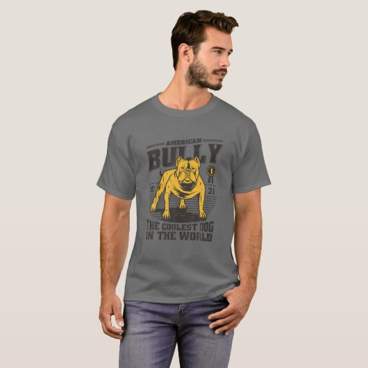 Amerikaans Bully de koelste hond | Dog Owner Ameri T-shirt (Voorkant volledig)