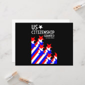 Amerikaans Burgerschap Toegekend Kaart (Voorkant / Achterkant in situ)