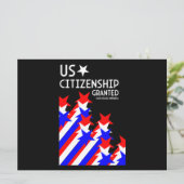 Amerikaans burgerschap verleend kaart (Staand voorkant)