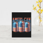Amerikaans-Canadees Grappig Bier Kan Vlag Patriott Kaart (Gele Bloem)