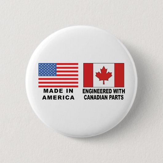 Amerikaans Canadees Ronde Button 5,7 Cm (Voorkant)