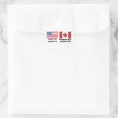 Amerikaans Canadees Ronde Sticker (Tas)