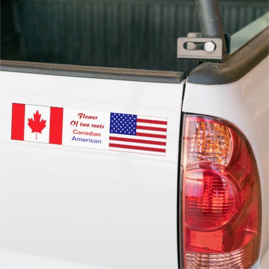 Amerikaans-canadese bumpersticker (Op Truck)