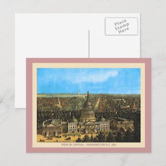  Amerikaans Capitol Briefkaart (Voorkant / Achterkant)