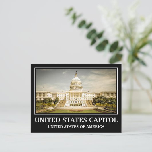 Amerikaans Capitol Briefkaart (Staand voorkant)