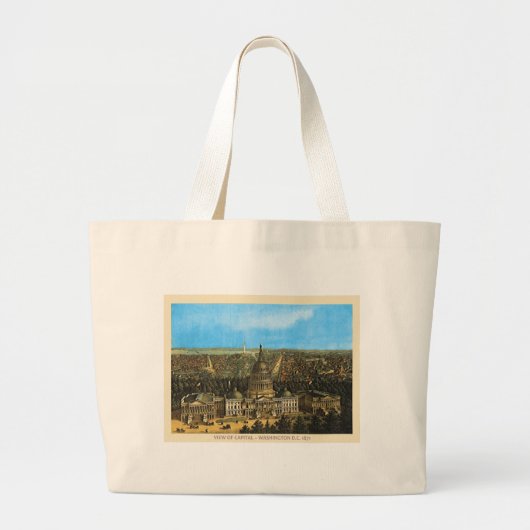  Amerikaans Capitol Grote Tote Bag (Voorkant)