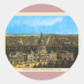  Amerikaans Capitol Ronde Sticker (Voorkant)