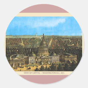 Amerikaans Capitol Ronde Sticker