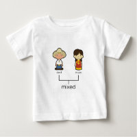 Amerikaans/Chinees T-shirt van gemengde Baby