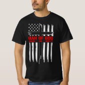 Amerikaans Christelijk Man van God Opa T-shirt (Voorkant)