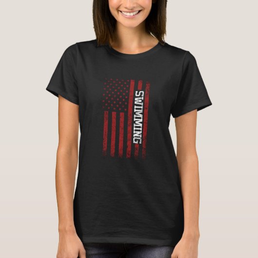 Amerikaans concurrerend zwemzwemzwemteam Swim C T-shirt (Voorkant)