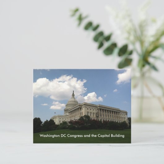 Amerikaans Congres en Capitol Briefkaart (Staand voorkant)