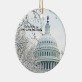 Amerikaans Congres in de winter Keramisch Ornament (Rechts)