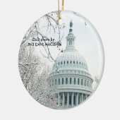 Amerikaans Congres in de winter Keramisch Ornament (Links)