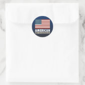 Amerikaans conservatief ronde sticker (Tas)