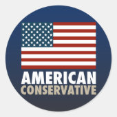 Amerikaans conservatief ronde sticker (Voorkant)