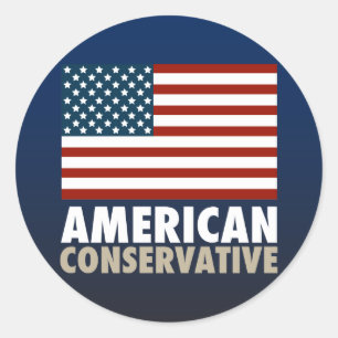 Amerikaans conservatief ronde sticker