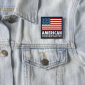Amerikaans conservatief vierkante button 5,1 cm (In situ)