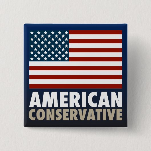 Amerikaans conservatief vierkante button 5,1 cm (Voorkant)