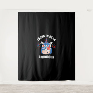 Amerikaans continent op 4 juli Patriotic American  Wandkleed