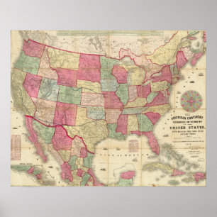 Amerikaans continent Verenigde Staten Poster