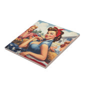  Amerikaans Country Girl Tegeltje (Zijkant)